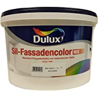 DULUX SIL de fassadencolor Façade couleur Mix avec effet minérale pour extérieur Blanc mat 10 l